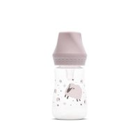Biberon Lorelli My Friend Mellow Rose, 125 ml cu tetina din silicon pentru 0 luni+ - 1