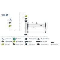 Kit de irigare prin picurare fara automatizare pentru 20 m2 - 12