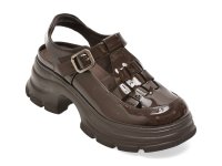 Pantofi GRYXX maro, 26339, din piele ecologica lacuita - 1