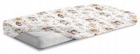Cearceaf cu banda elastica pentru pat copii, 100 bumbac, dimensiune 90 x 40 cm, BabyMam Sleepy Bears - 3