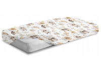 Cearceaf cu banda elastica pentru pat copii, 100 bumbac, dimensiune 90 x 40 cm, BabyMam Sleepy Bears - 4