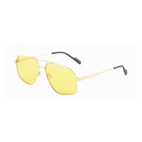 Ochelari de soare unisex Carolina Lemke CL3720 02 - Auriu cu lentile galbene - 1