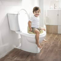 Reductor pentru toaleta anitderapant verde eco, design ergonomic, manere laterale si spatar inalt - 1