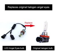 Set 2 Becuri Led Marker H8 Angel Eyes 120W BMW E60 E61, X5 E70, E90 E91 E92 E93 E87, X6 E71 E81 E82 E88 E98 LCI 6000K - 7
