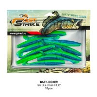 Shad Fast Strike Baby Jocker Fire Blue, 8 cm, 10 bucati/blister - 2