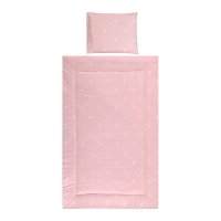 Set lenjerie pat 3 piese bumbac ranforce Cosy Little Bear Pink - 1