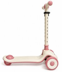 Trotineta pliabila pentru copii Nichiduta Rainbow Rider Pink, cu functii muzicale si lumini LED, ghidon reglabil, manere ergonomice, frana pe roata din spate, dimensiune 60 x 84 cm - 3