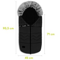 Sac de iarna Lionelo pentru carucior Frode 90x45 cm impermeabil universal negru - 8