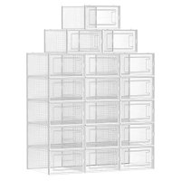 Pantofar din plastic, Songmics, Alb, 33.5 x 23.2 x 14.3 cm - 2