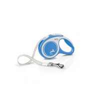FLEXI Comfort, lesă bandă retractabilă câini, nylon, albastru, XS(12kg, 3m) - 2