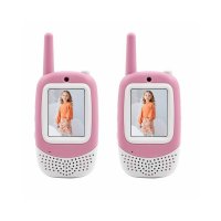 Set Walkie-Talkie Video Free2Play, Roz, cu camera si ecran IPS de 2 inci, raza 300 m, pentru copii de 3 ani+ - 1
