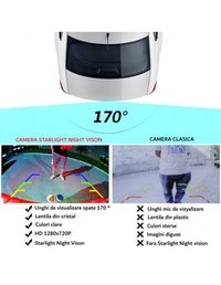 Camera de marsarier HD cu tehnologie Starlight Night Vision pentru Audi A3, A4, A6, A8, Q7 - 10