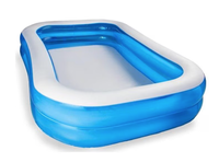 Piscina gonflabila dreptunghiulara pentru exterior 200 x 120 x 40 Cm Albastru/Alb - 1