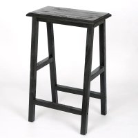 Taburet bar William din lemn negru, inaltime 70 cm - 1