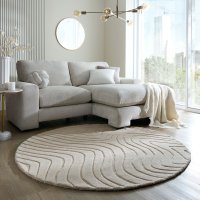 Covor rotund Flair Rugs Mesmerise, bej, 160 x 160 cm, din lana - 1