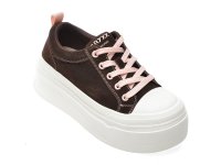 Pantofi sport dama GRYXX 2602 maro din piele intoarsa - 1