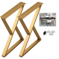 Set de picioare metalice aurii, 72 cm inaltime - 1