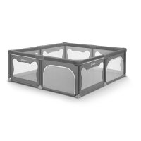 Tarc de joaca copii Lionelo Willow XL 180x200 cm pliere compacta gri - 1