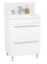 Set  Baza front MDF si Lavoar seria 754, cu sertare, 60 cm, alb - 1