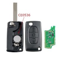 Cheie Auto Tip Briceag cu 3 Butoane pentru Citroen si Peugeot, Telecomanda 433 MHz, Cip ID46 - 7