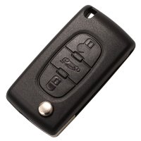 Cheie Auto Tip Briceag cu 3 Butoane pentru Citroen si Peugeot, Telecomanda 433 MHz, Cip ID46 - 2