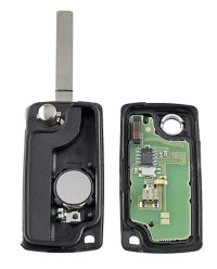 Cheie Auto Tip Briceag cu 3 Butoane pentru Citroen si Peugeot, Telecomanda 433 MHz, Cip ID46 - 4