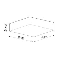 Lustra Horus Negru 45x45x11 cm - 4