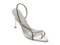 Sandale EPICA argintii 9183 din material textil, cu toc stiletto - 1