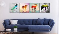 Tablou - Colourful Animals (4 Parts) 40x40 cm - 2