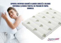 Saltea ortopedica Somnart XXL Memory Plus, cu spuma cu memorie, 120x200x25 cm, husa Aloe Vera - 7