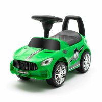 Masinuta de impins Baby Mix Racer, 25 kg, cu volan si sunete, suport jucarii, spatar confortabil, 12 luni+, Verde - 1