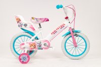 Bicicleta pentru fetite Toimsa Paw Patrol Girl 14 inch cu roti ajutatoare, 2 cosulete, frana de mana pe ambele roti, scaun si ghidon reglabile pe inaltime - 1