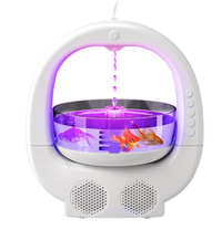 Umidificator antigravitatie cu difuzor bluetooth si efect vizual picaturi Model Y11 cu rezervor si Iluminare LED - 1