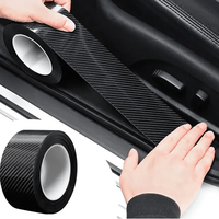 Banda Adeziva Carbon pentru Protectie si Tuning, Interior sau Exterior Auto, 5x500cm, Negru - 8