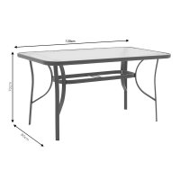 Masă de grădină Ensure Gri 120x80x70 cm - 6