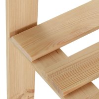 Raft de colt cu 5 niveluri din lemn masiv de pin, 82,5 x 82,5 x 170 cm - 5