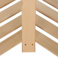 Raft de colt cu 5 niveluri din lemn masiv de pin, 82,5 x 82,5 x 170 cm - 6