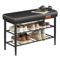 Bancuta hol cufar cu depozitare, Vasagle, Negru, 80x30x50 cm - 2
