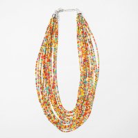 Colier multicolor din siruri de margelute fine - 1