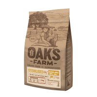 OAK'S FARM Sterilised Salmon - Hrană Uscată Fără Cereale pentru Pisici Sterilizate, 400g - 1