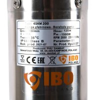 Pompa submersibila cu panou control, IBO Polonia 4SKM-200, 1500W, 50 l/min, H refulare 125m, 20m cablu - 6