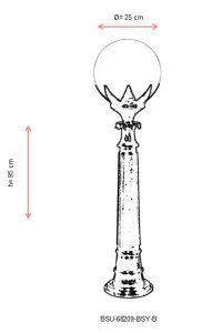 Lampadar de exterior 68209 Alb 95x25 cm - 3