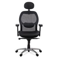 Scaun de birou ergonomic SYYT 9513 NEGRU - suport lombar, cotiere reglabile, capacitate 150 kg - 1