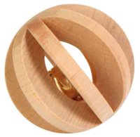 Jucarie Rozatoare Mici 6 cm din Lemn Natural cu Clopotel 61870 - 1