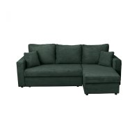 Coltar NICOLE LUX, cu lada depozitare, colt interschimbabil, verde smarald, 225x145x82 cm - 1