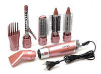 Uscator de par profesional Gemei GM4831 model 7 in 1 putere 2200W roz - 1
