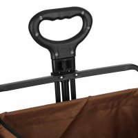 Carucior de transport universal 2 in 1 Ikonka Brown, model pliabil, cu maner reglabil, sasiu din otel rezistent, buzunare exterioare si Masuta de campare inclusa - 2