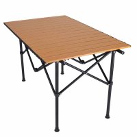 Carucior de transport universal 2 in 1 Ikonka Brown, model pliabil, cu maner reglabil, sasiu din otel rezistent, buzunare exterioare si Masuta de campare inclusa - 3