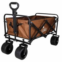 Carucior de transport universal 2 in 1 Ikonka Brown, model pliabil, cu maner reglabil, sasiu din otel rezistent, buzunare exterioare si Masuta de campare inclusa - 10