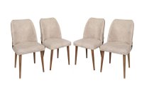 Set de 4 scaune Nova, Crem- Nuc - 1